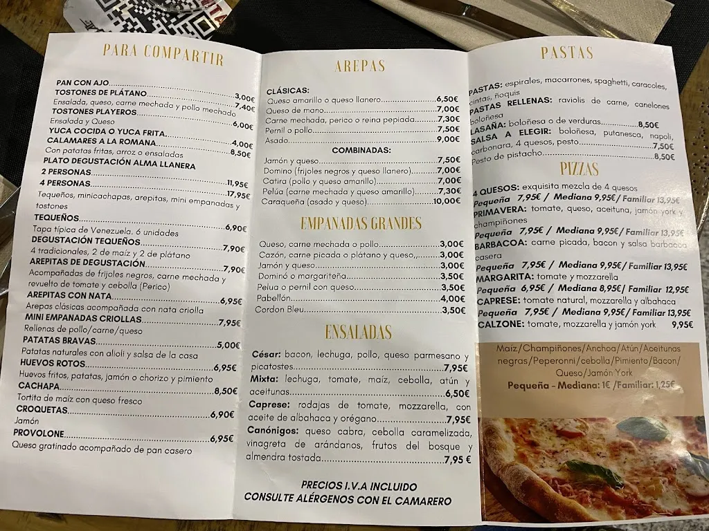 Menu_Restaurante El Tepuy de Dany_Rivas-Vaciamadrid_image_1