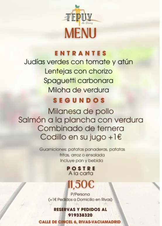 Menu_Restaurante El Tepuy de Dany_Rivas-Vaciamadrid_image_2