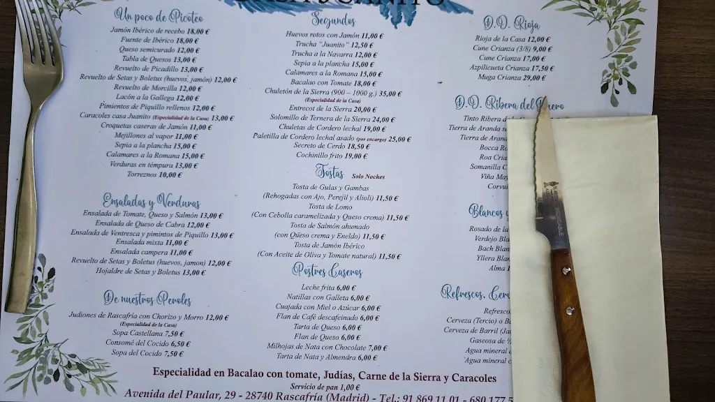 Menu_Restaurante Casa Juanito_Rascafría_image_2