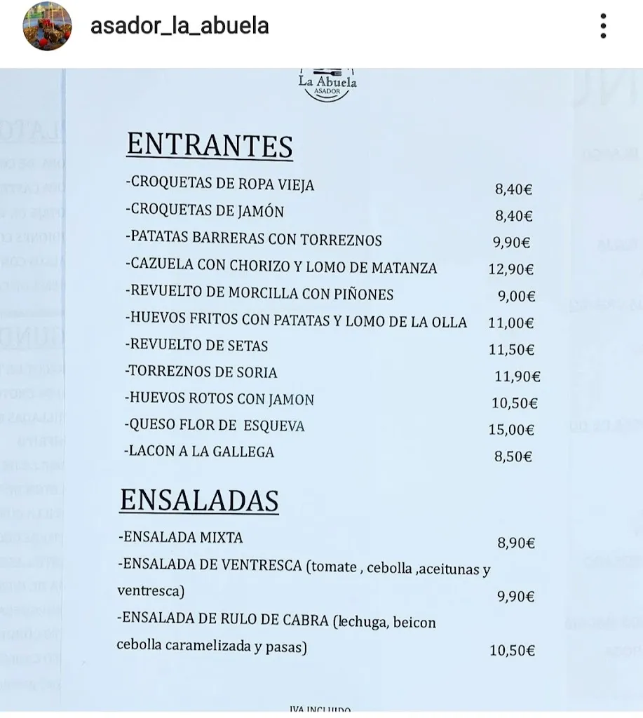 Menu_Restaurante Asador - La Abuela_Rascafría_image_4