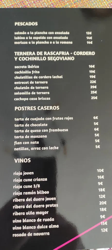 Menu_Casa Briscas Restaurante_Rascafría_immagine_1