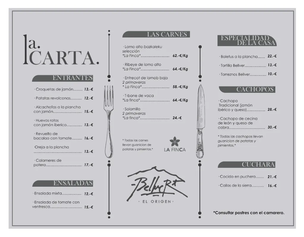 Menu_Restaurante Bellver El Origen_Santa María de la Alameda_immagine_1
