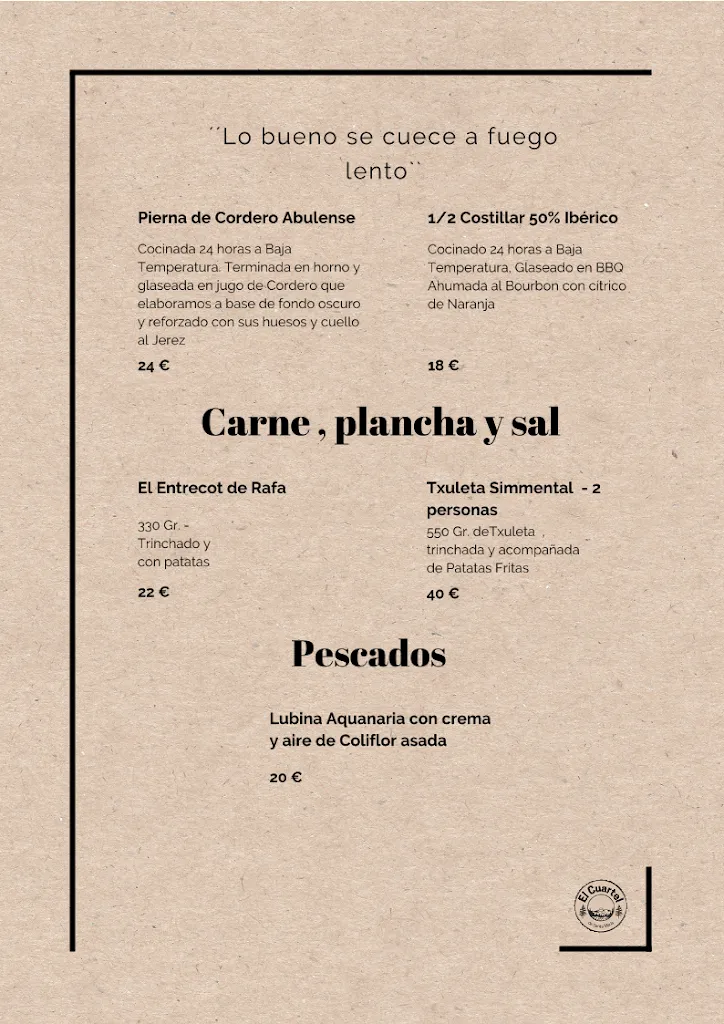 Menu_El Cuartel de Santa María_Santa María de la Alameda_image_2
