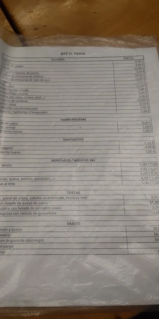 Menu_Bar Tasca_Serna del Monte La_image_3