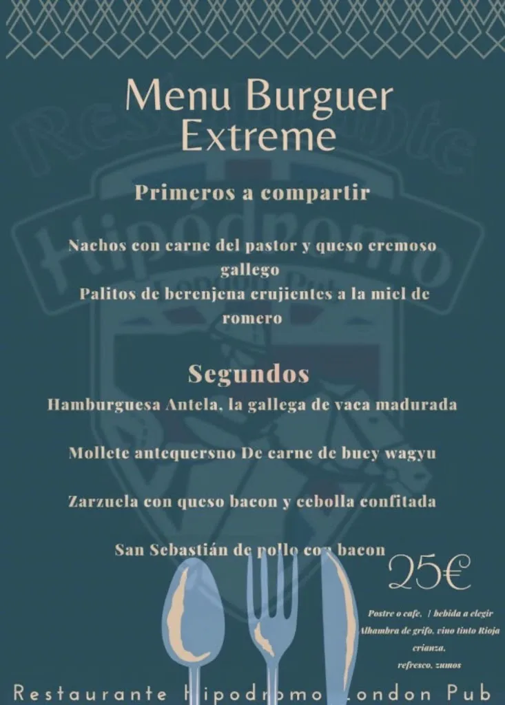 Menu_Restaurante Hipódromo London Pub_San Sebastián de los Reyes_image_1