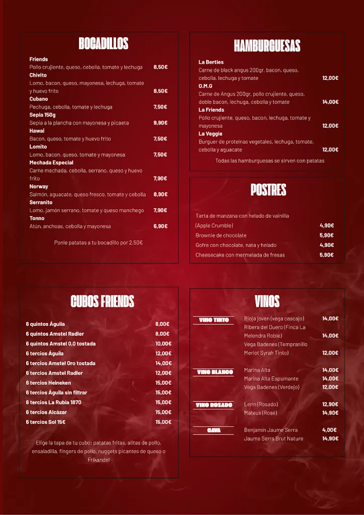 Menu_Friends | Bar y Almuerzos Ondara_Ondara_image_1