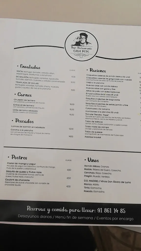 Menu_Bar restaurante Casa Pepe_San Martín de Valdeiglesias_image_2