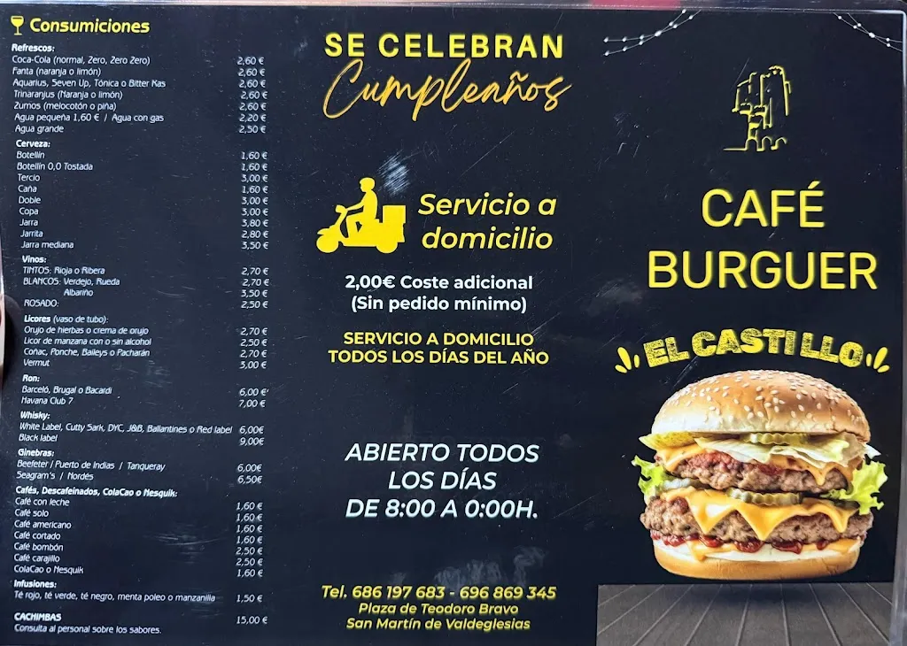 Menu_Cafe Burguer El Castillo_San Martín de Valdeiglesias_image_2