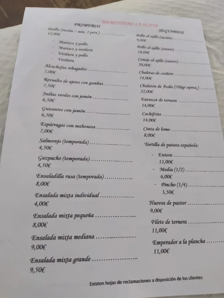 Menu_Meson La Playa Pantano San Juan_San Martín de Valdeiglesias_image_1