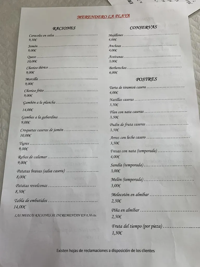 Menu_Meson La Playa Pantano San Juan_San Martín de Valdeiglesias_image_2