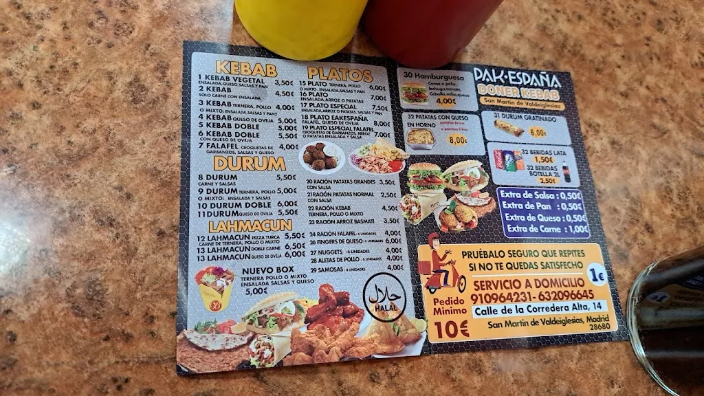 Menu_Restaurante Pak Espana Doner Kebab_San Martín de Valdeiglesias_image_3