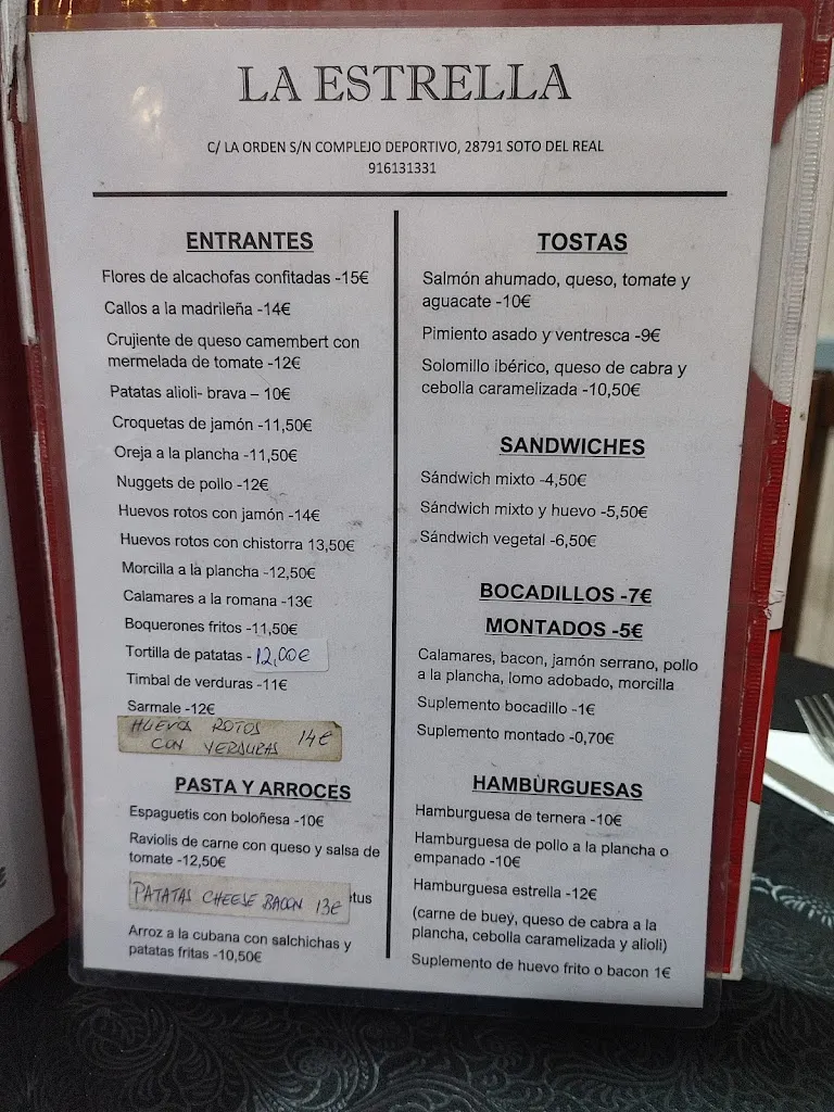 Menu_La Estrella_Soto del Real_image_2