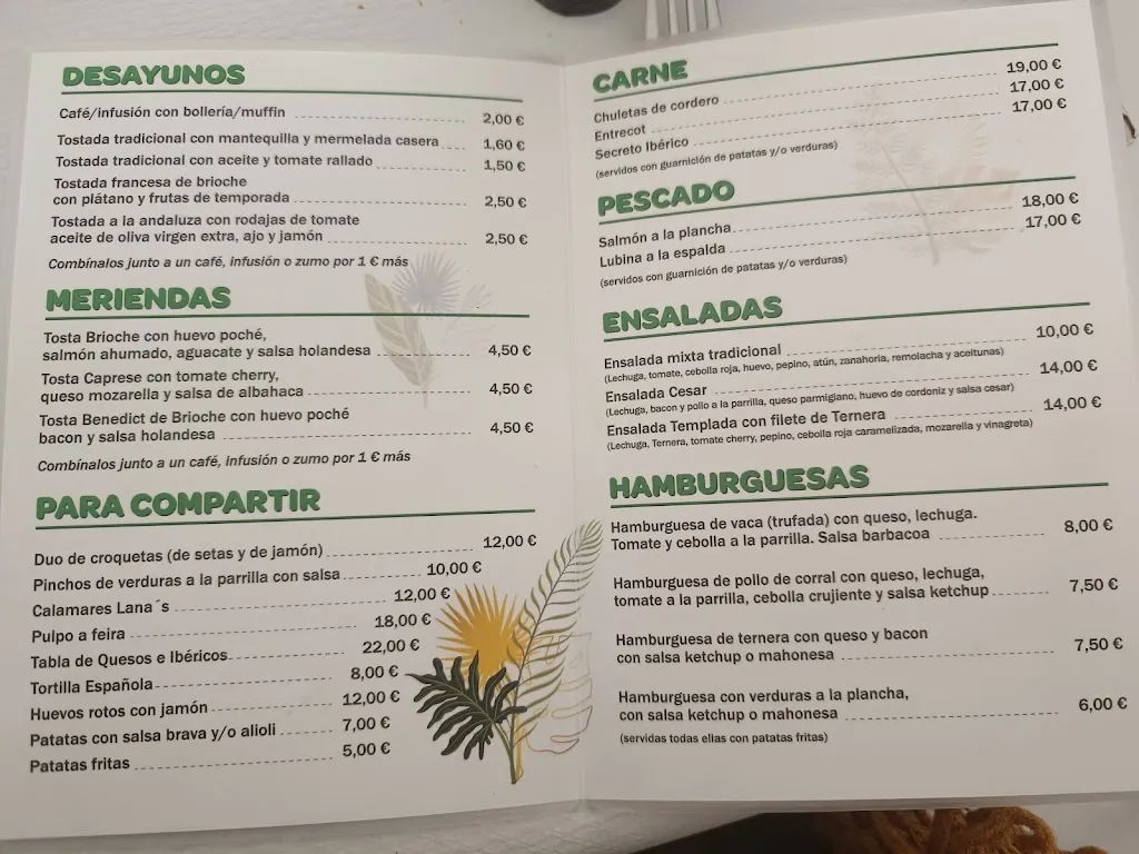 Menu_Cafe Restaurante Lana's_Tielmes_image_1