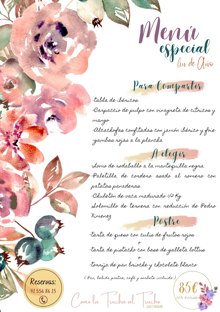 Menu_Restaurante Como la trucha al trucho_Pinto_image_1