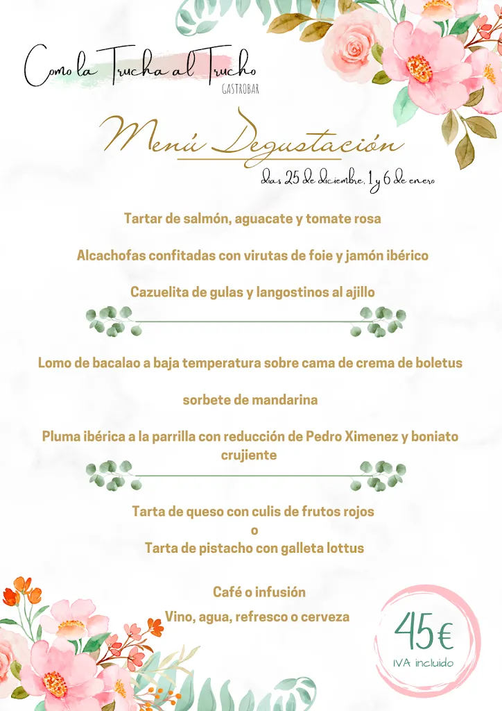 Menu_Restaurante Como la trucha al trucho_Pinto_image_2