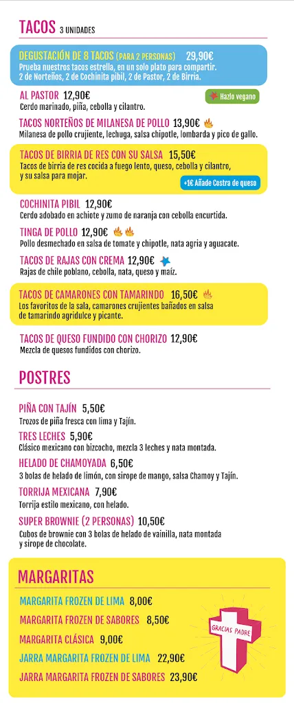 Menu_Gracias Padre - El Luchador - Restaurante Mexicano_Pinto_image_1