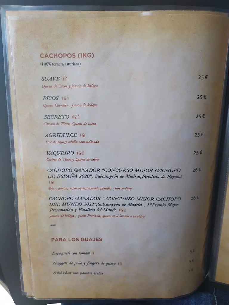 Menu_Sidrería La Mina Asturiano ._Torrejón de Ardoz_image_1