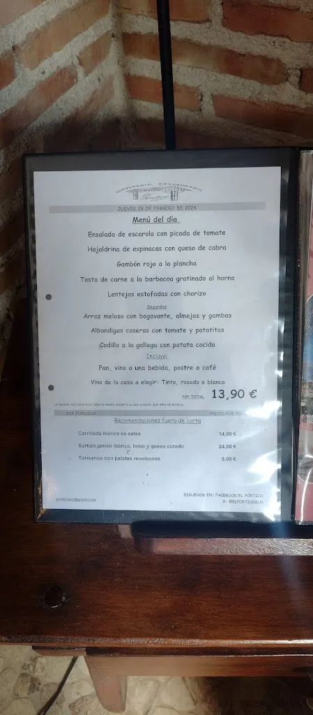 Menu_Restaurante El Pórtico_Sevilla La Nueva_image_2