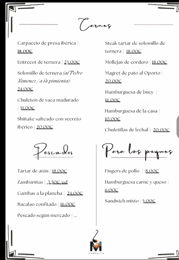 Menu_Restaurante Bar La Mezcla_Sevilla La Nueva_immagine_1