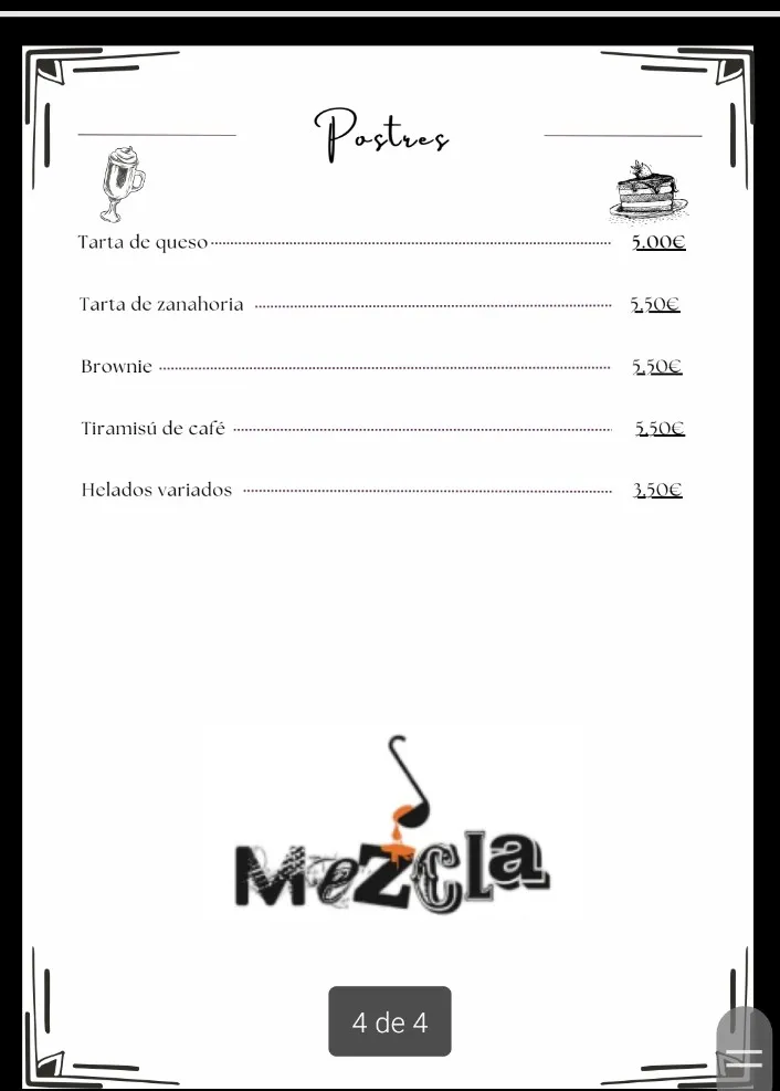 Menu_Restaurante Bar La Mezcla_Sevilla La Nueva_immagine_4