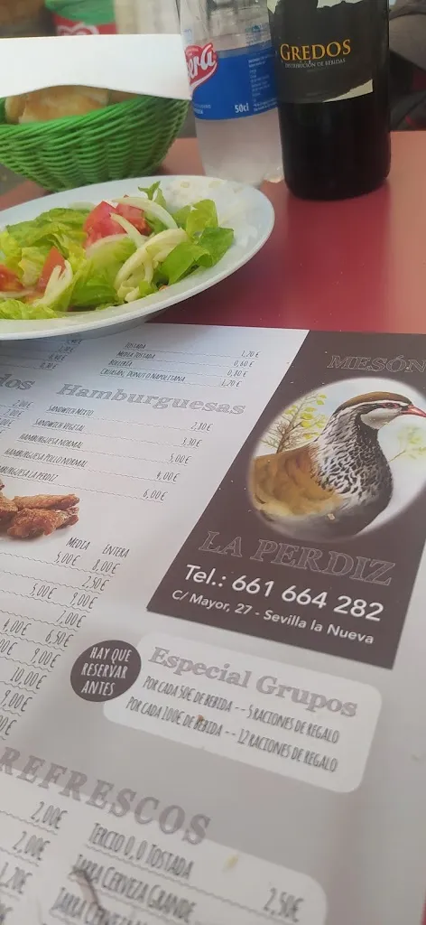 Menu_Bar La Perdiz_Sevilla La Nueva_image_2