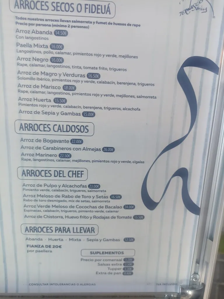 Menu_Arroceria marisquería Térnasco sevilla_Sevilla La Nueva_image_1