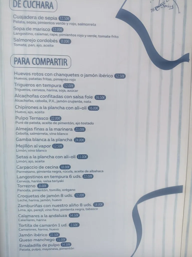Menu_Arroceria marisquería Térnasco sevilla_Sevilla La Nueva_image_2