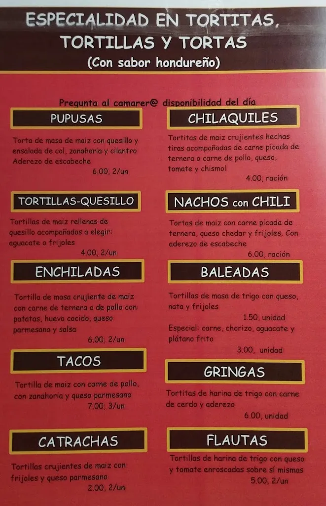 Menu_Cafeteria Roatán_Sevilla La Nueva_image_3