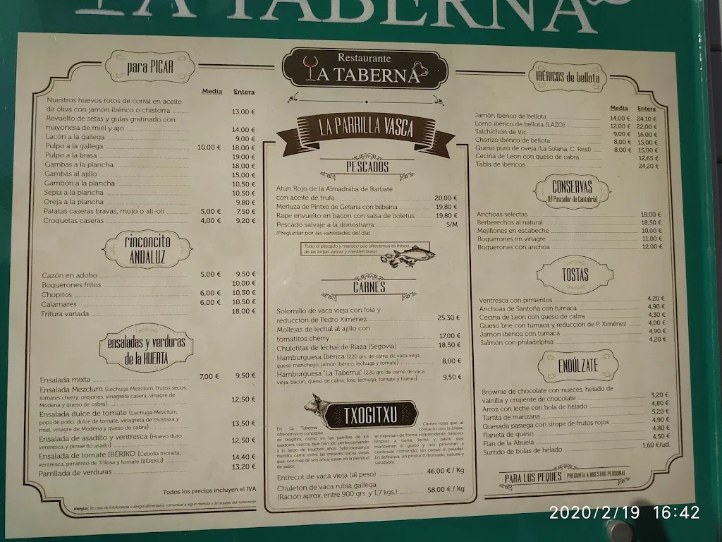Menu_Restaurante La Taberna_Torres de la Alameda_image_3