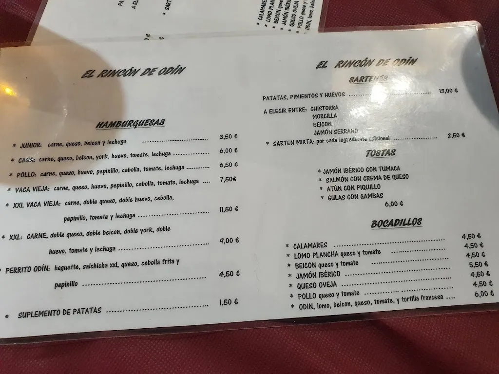 Menu_El Rincón De Odín_Torres de la Alameda_image_1