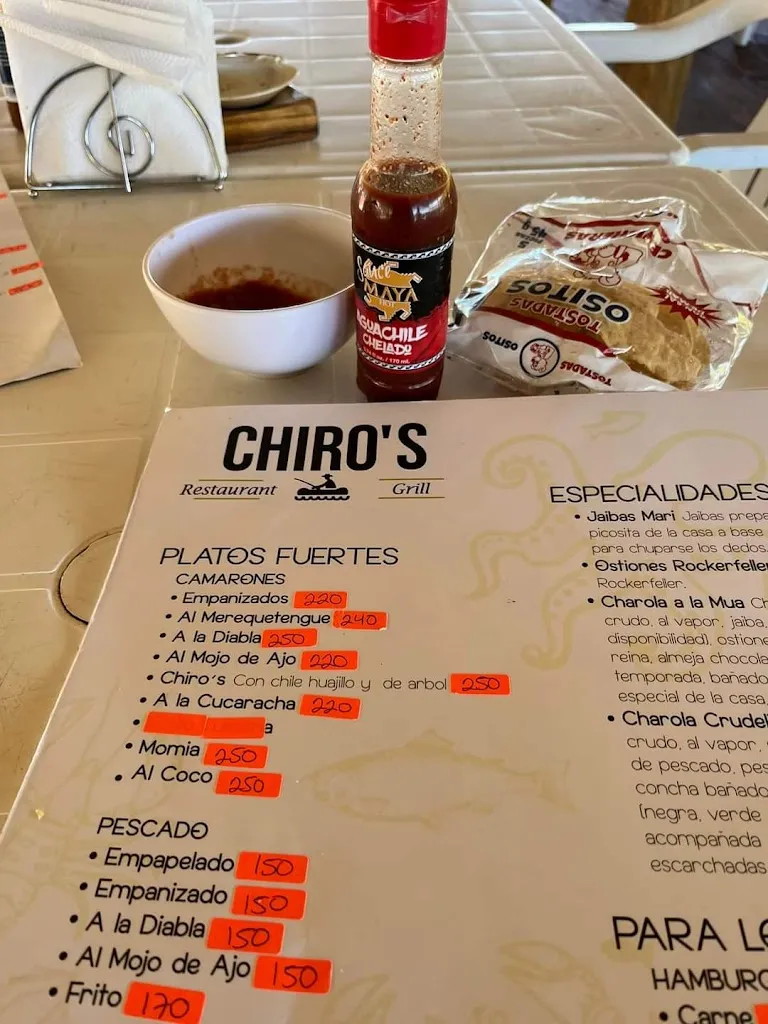 Menu_Chiro’s Restaurant and Grill_San Blas-Canillejas_image_1