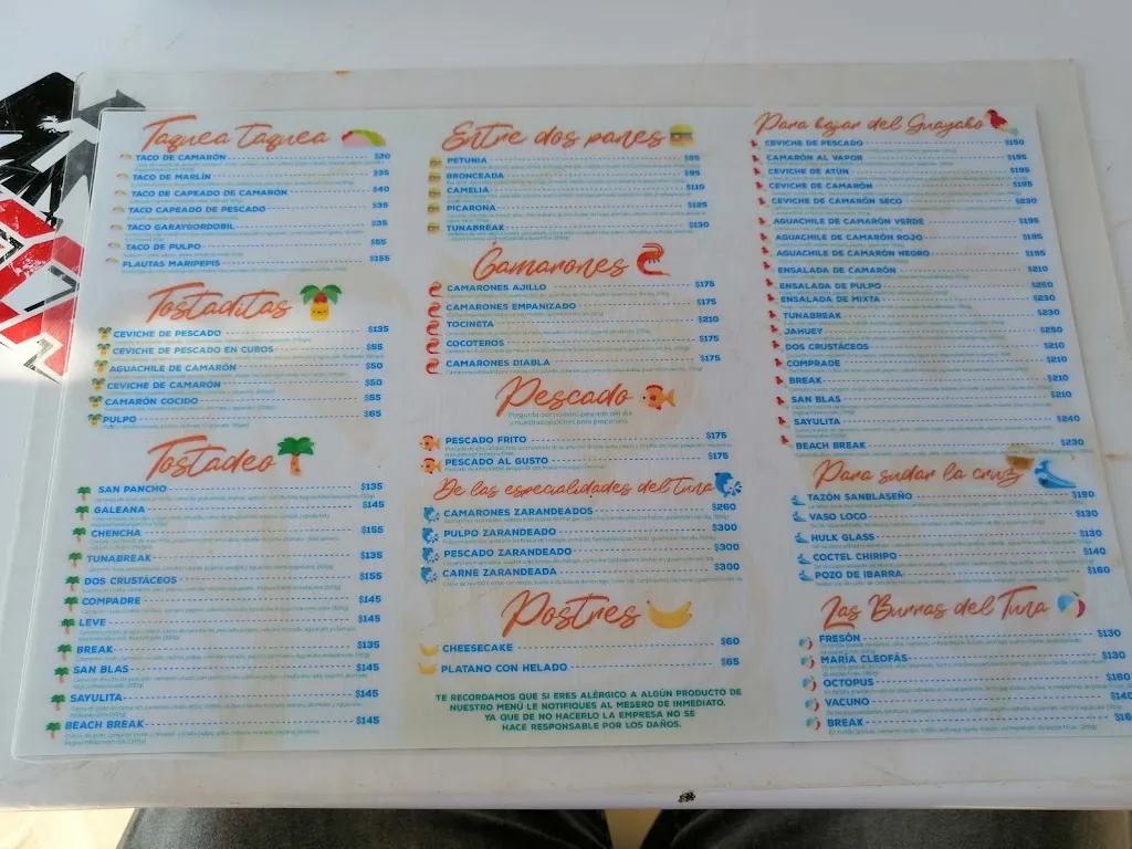 Menu_Tunabreak Playa del Borrego_San Blas-Canillejas_image_3