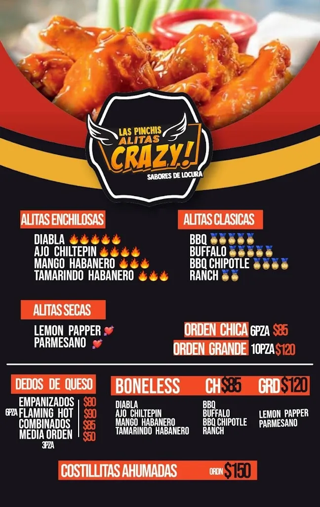 Menu_Las Pinchis Alitas San Blas_San Blas-Canillejas_image_1