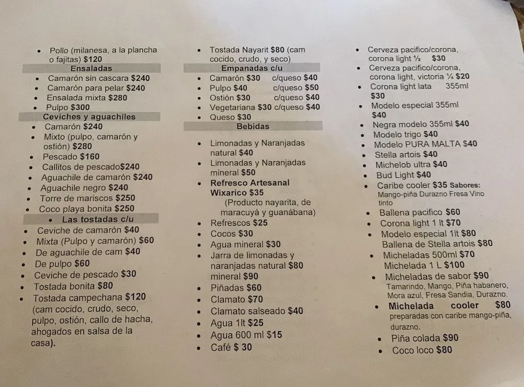 Menu_Restaurante Playa Bonita_San Blas-Canillejas_immagine_4