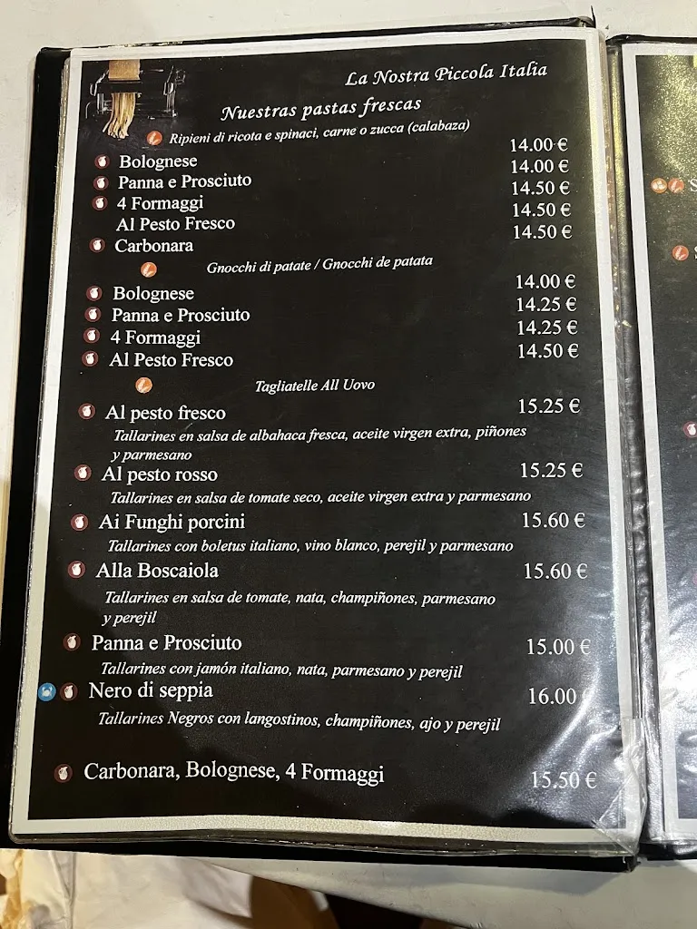 Menu_Trattoria la Nostra Piccola Italia_Torrejón de la Calzada_image_2