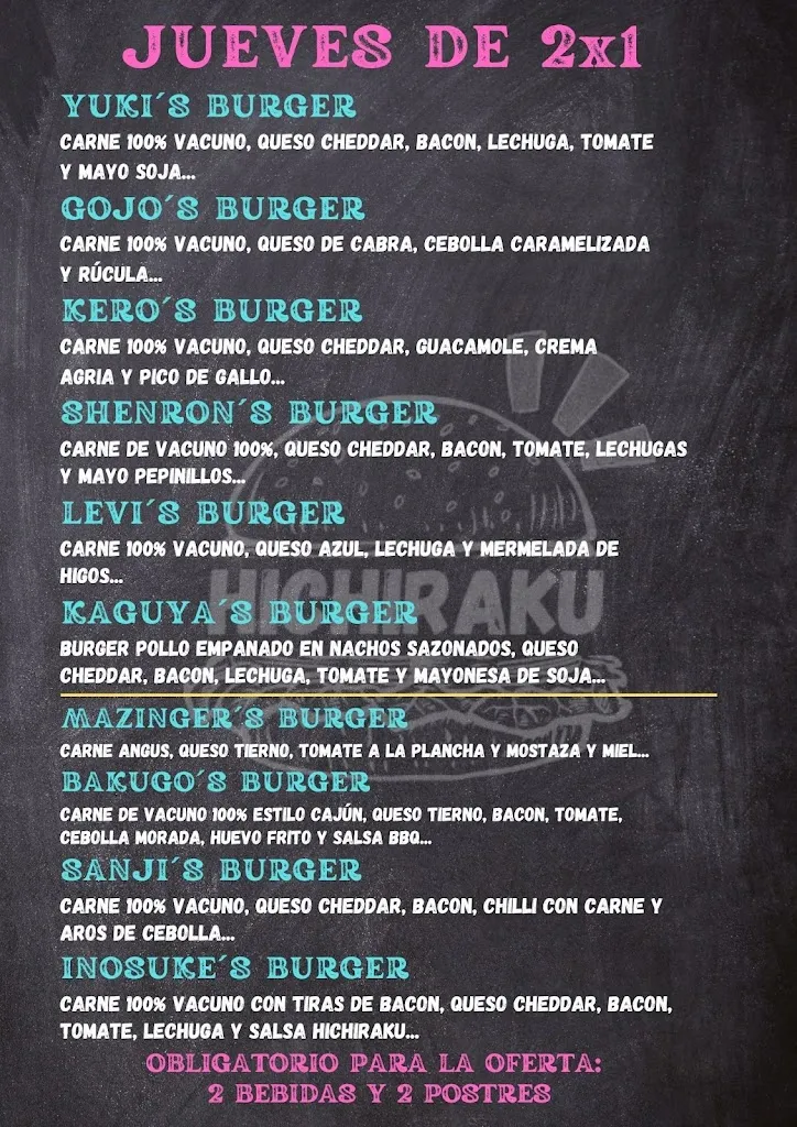 Menu_Hichiraku burger_Torrejón de la Calzada_immagine_1