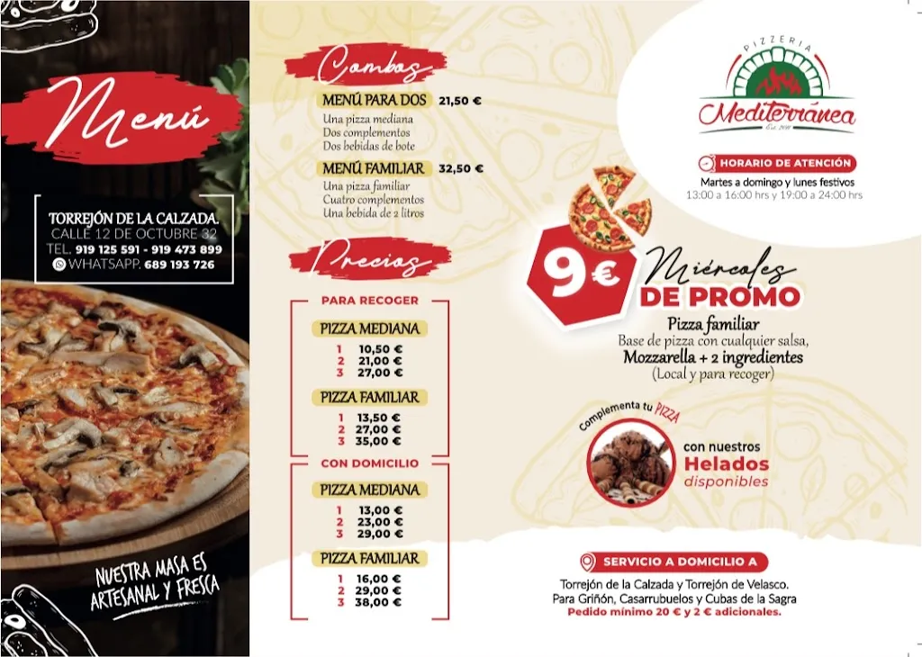 Menu_PIZZERIA MEDITERRANEA TORREJON C_Torrejón de la Calzada_image_2