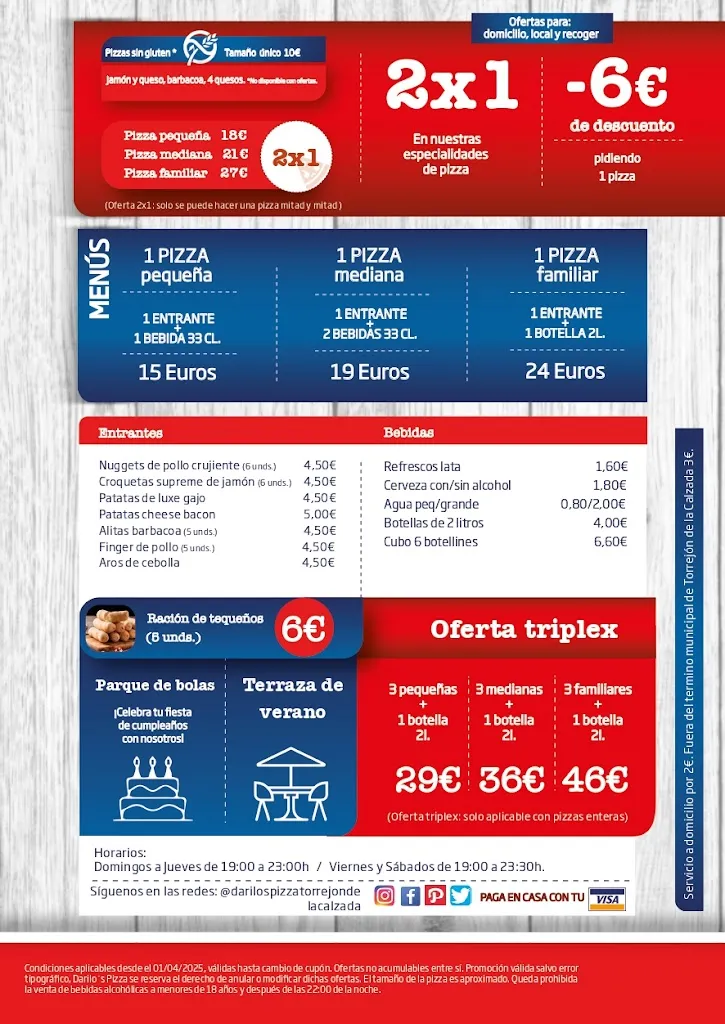 Menu_Darilo's Pizza Torrejón Calzada_Torrejón de la Calzada_image_2