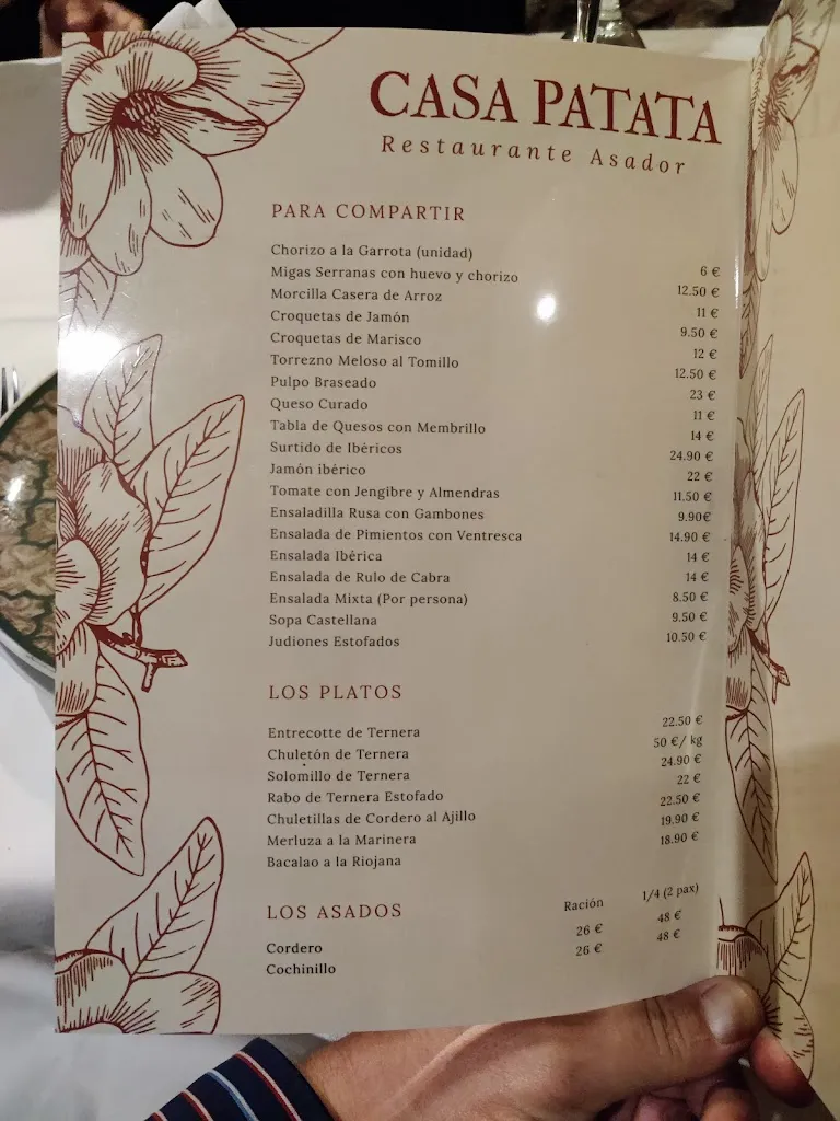 Menu_Mesón Restaurante Antigua Casa Patata_Torrelaguna_image_1