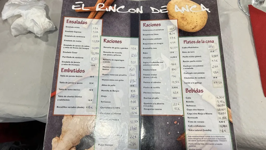 Menu_Bar el Rincón de Anca_Torrelaguna_image_1