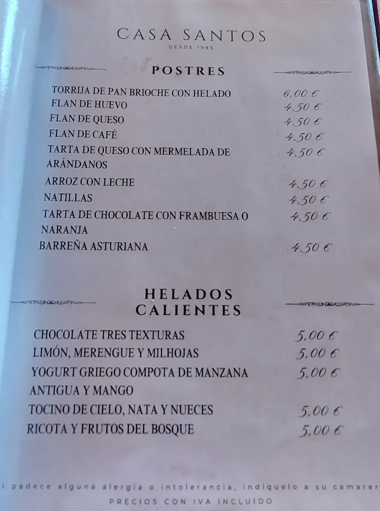 Menu_Restaurante El Cerrillo Casa Santos_Valdemanco_immagine_1