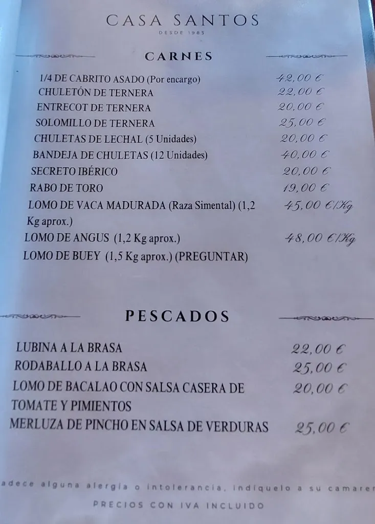 Menu_Restaurante El Cerrillo Casa Santos_Valdemanco_immagine_2