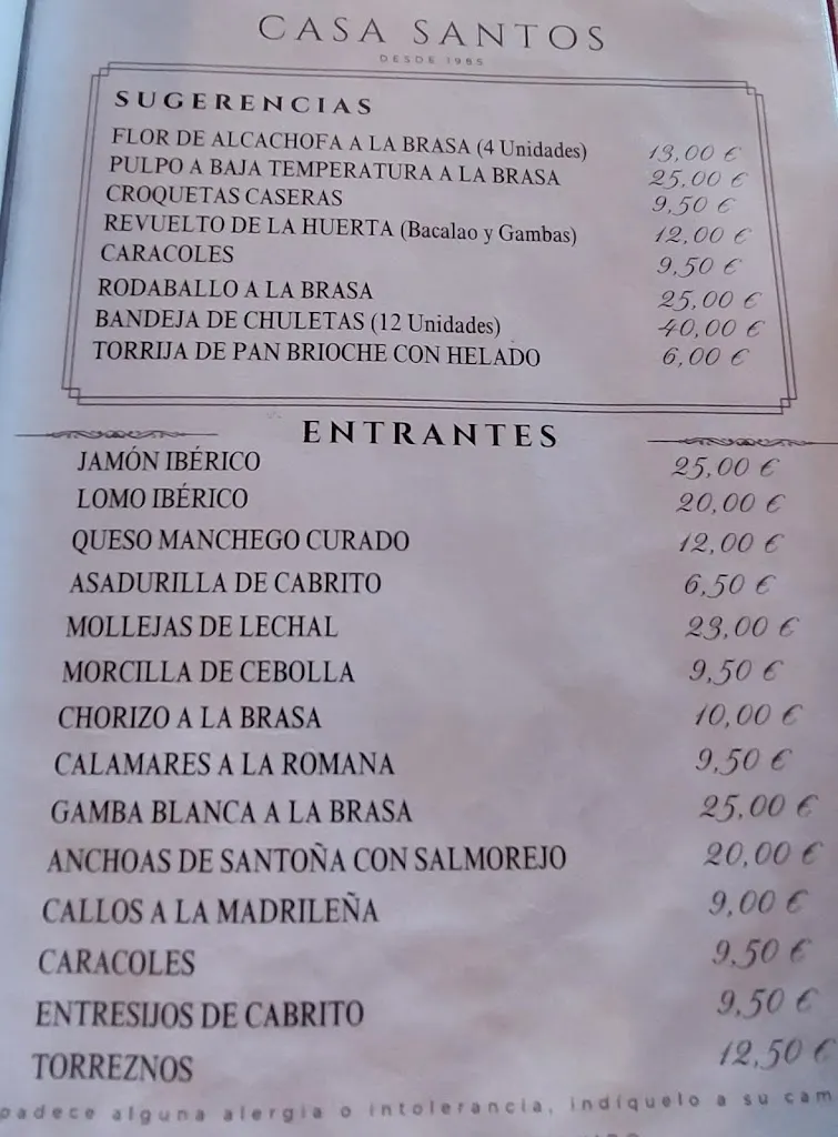 Menu_Restaurante El Cerrillo Casa Santos_Valdemanco_immagine_3