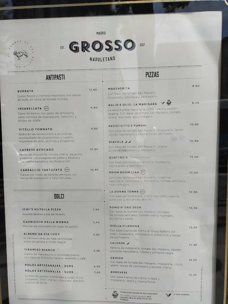 Menu_Grosso Napoletano_Villa de Vallecas_image_3