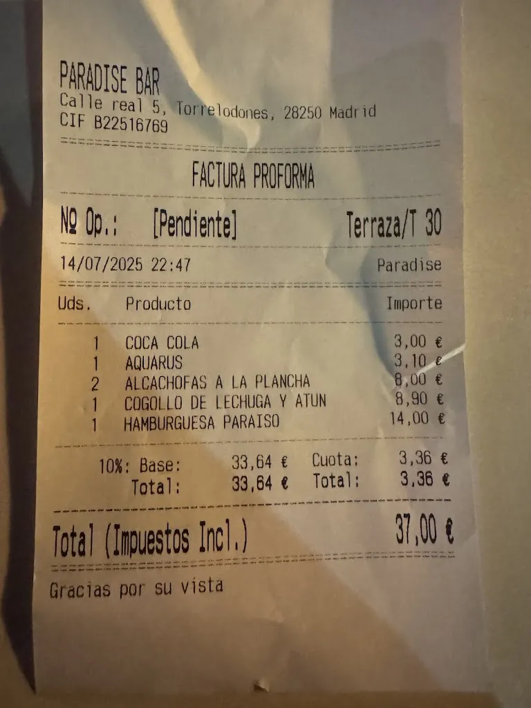 MARYAM SHAKERINASAB_PARADISE bar&restaurante_Torrelodones_review