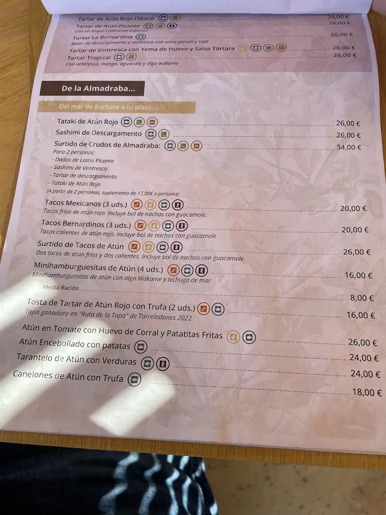 Menu_La Bernardina_Torrelodones_image_1