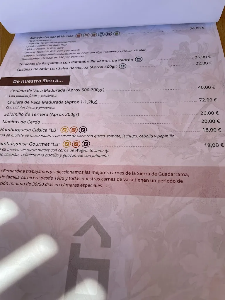 Menu_La Bernardina_Torrelodones_image_3