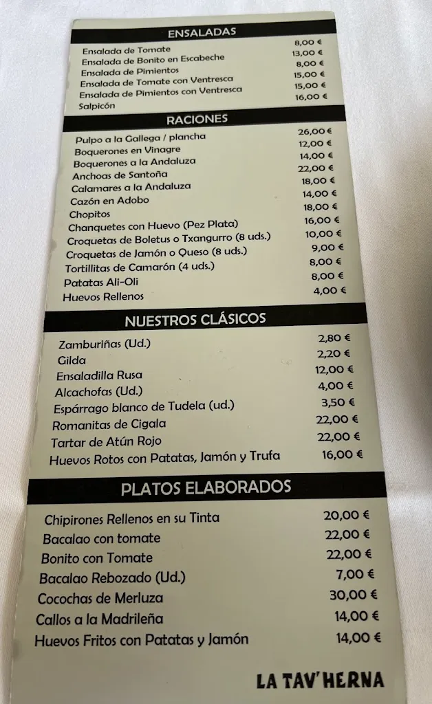 Menu_La Tavherna_Torrelodones_image_4
