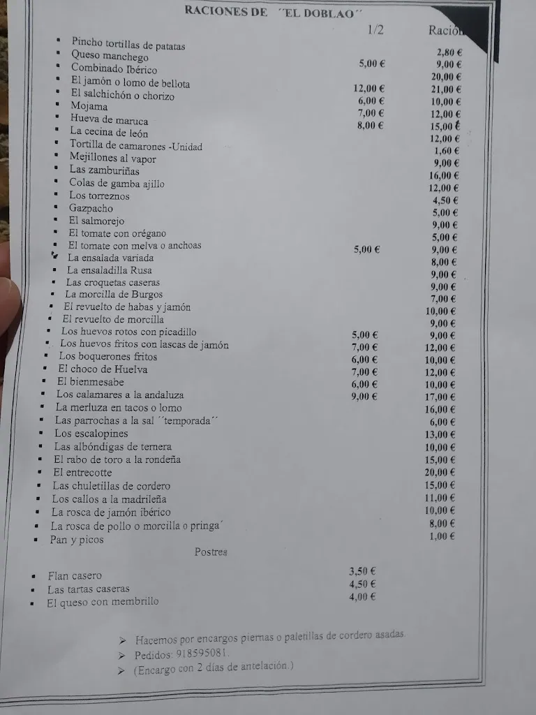 Menu_El Doblao_Torrelodones_image_3