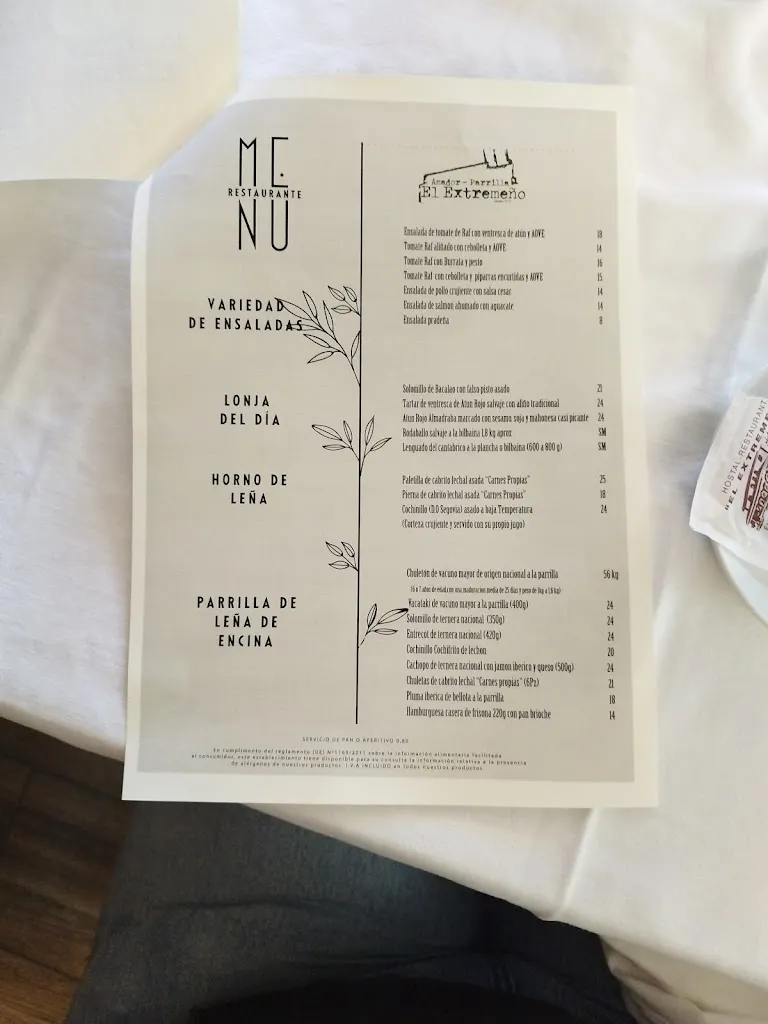 Menu_Mesón Restaurante El Molino_Villa del Prado_image_2